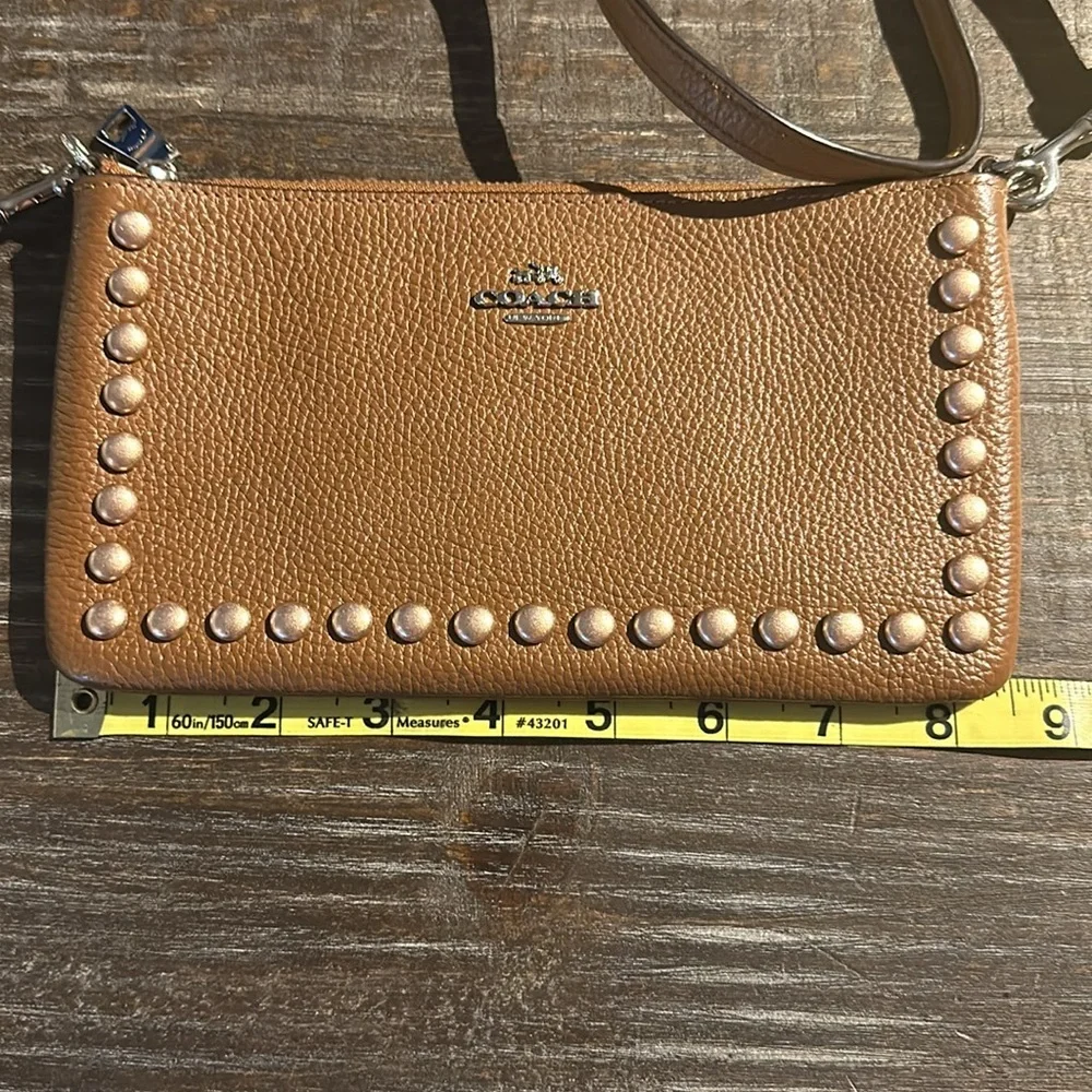 Coach Gold Studded Shoulder bag